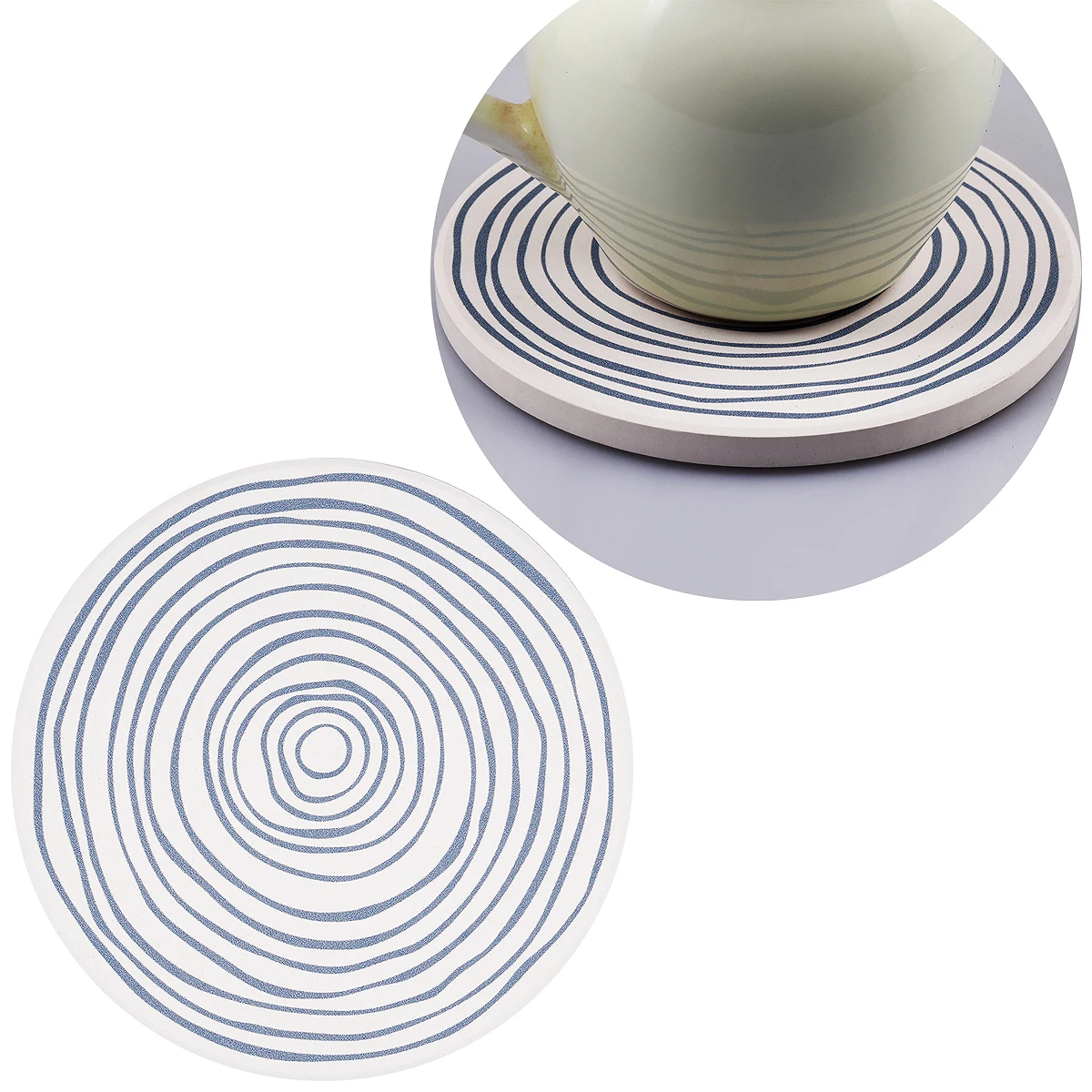 Water Absorbs Diatom Mud Coaster Non-Slip Cup Mat Round Placemat Insulation Anti-scalding Coaster Marble Table Decor