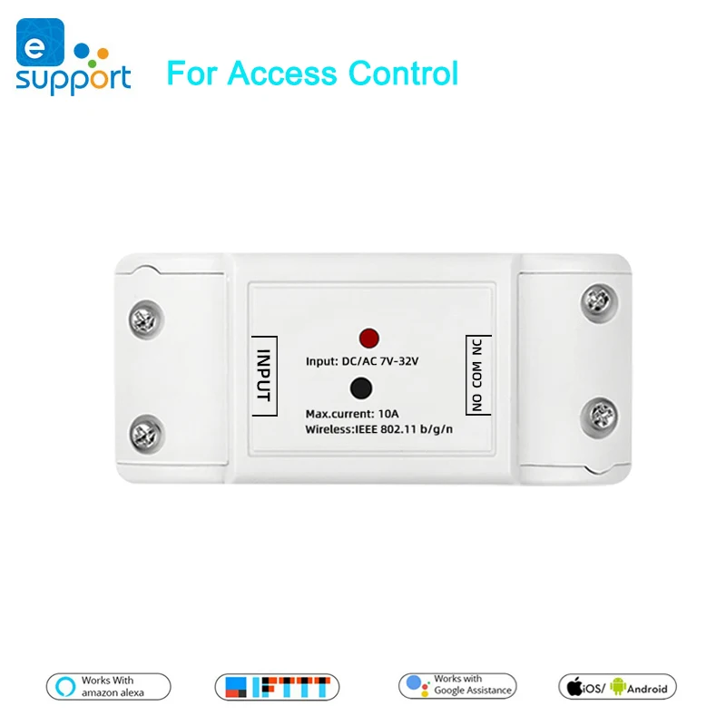 مفتاح واي فاي من eWeLink تيار مستمر 5 فولت 12 فولت 24 فولت 32 فولت قفل داخلي/مرحل لاسلكي ذاتي القفل أتمتة المنزل الذكي باب الوصول التحكم عن بعد