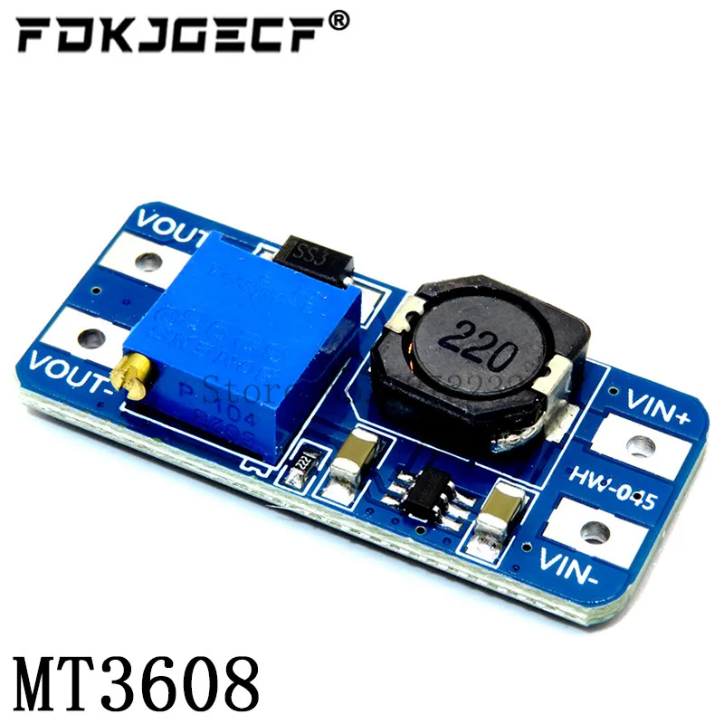 Micro USB 5V 1A 18650 TP4056 Lithium Battery Charger Module Charging Board With Protection + MT3608 2A DC-DC Step Up Converter