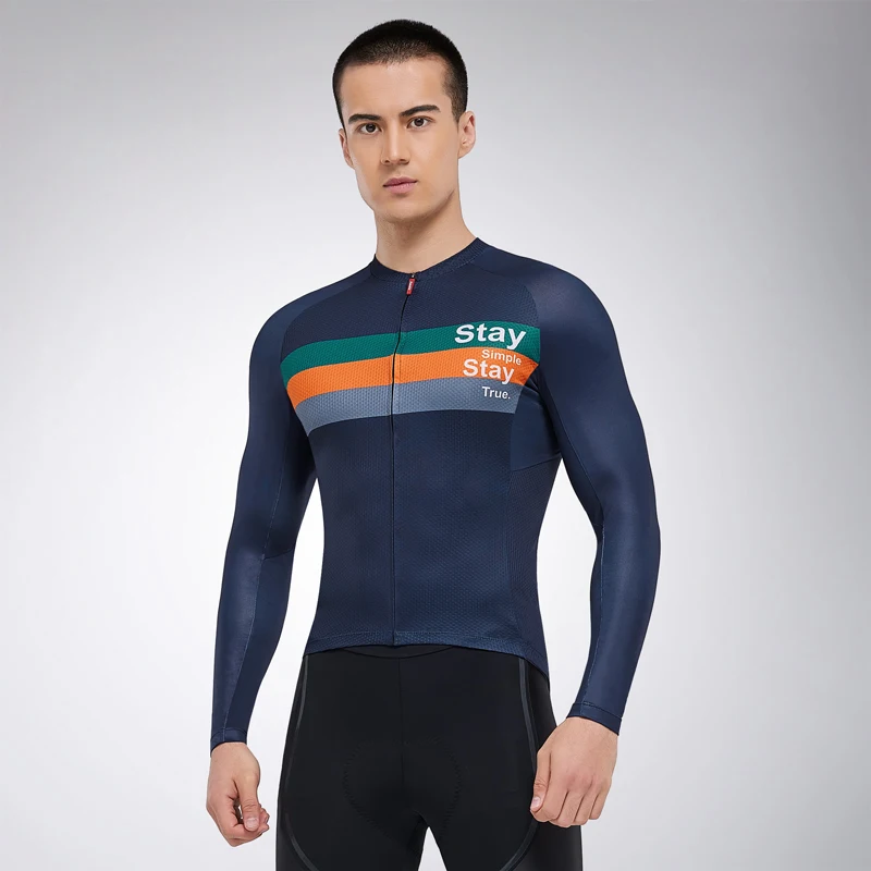 Santic Men Cycling Jersey Long Sleeve Spring Summer Breathable Mountain Bike Jersey Bicycle Clothing Cycling Top Shirt Asian Siz