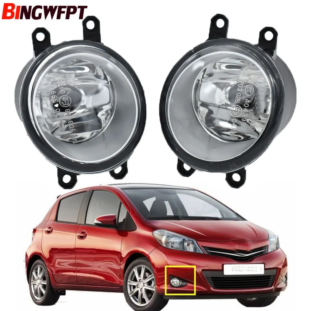 1pair For Toyota Yaris Vitz Hatchabck 2005-2013 Car Styling Fog Light LED Light Daytime Running Light DRL White Yellow