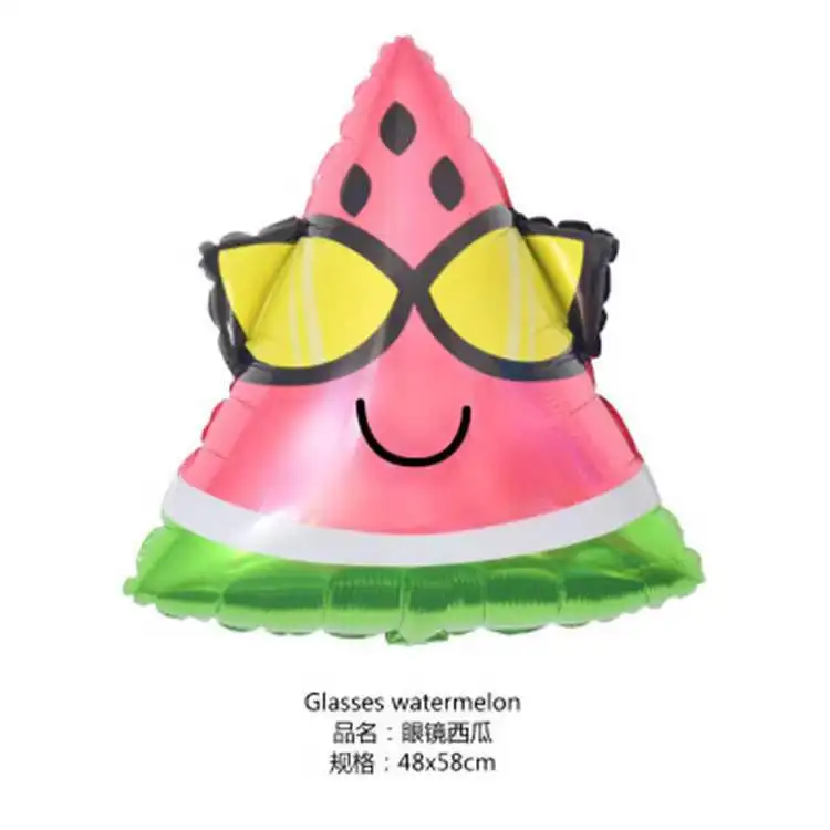 Glasses sun modeling Balloon Party Decoration Photo Props watermelon butterfly pineapple Summer Theme aluminum balloon