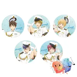 Free Anime Badge Nanase Haruka Tachibana Makoto Hazuki Nagisa Ryugazaki Rei Rin Matsuoka Metal Badge Brooch Pins
