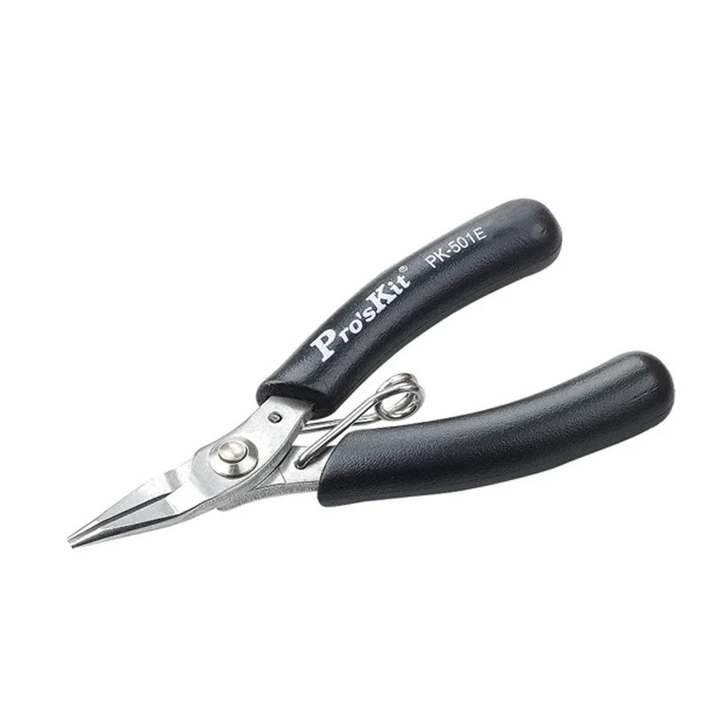 

Pro'sKit stainless steel mini anticorrosive needle-nose pliers 1PK-501E suitable for electronic jewelry crafts processing