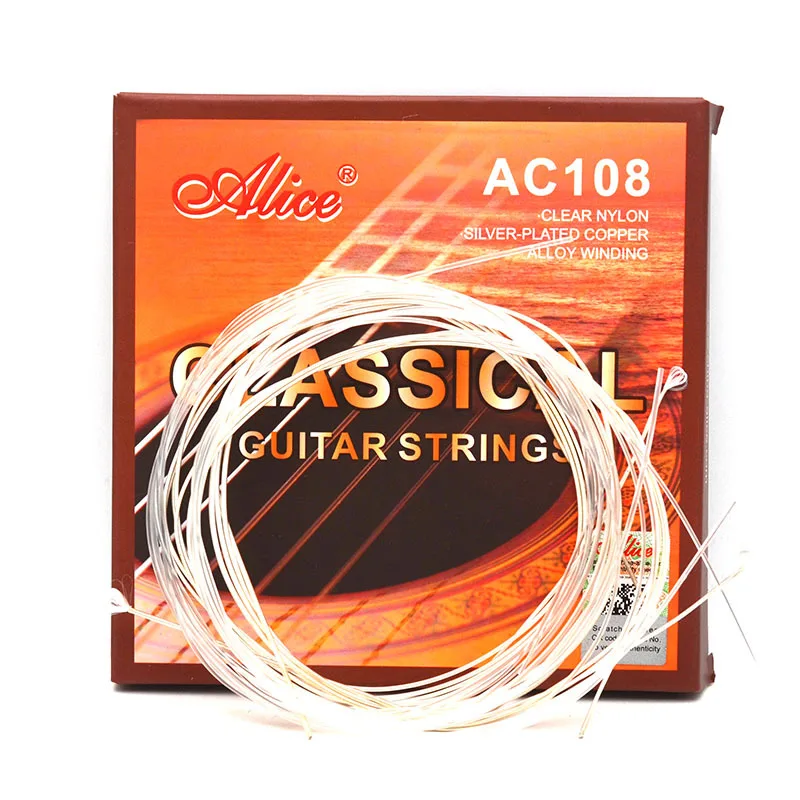 Alice AC108-N Classical Guitar Strings Nylon Silver Plated Copper Musical Instruments Accessories Parts