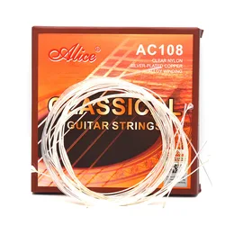 Alice AC108-N cordes de guitare classique Nylon argent plaqué cuivre Instruments de musique accessoires pièces