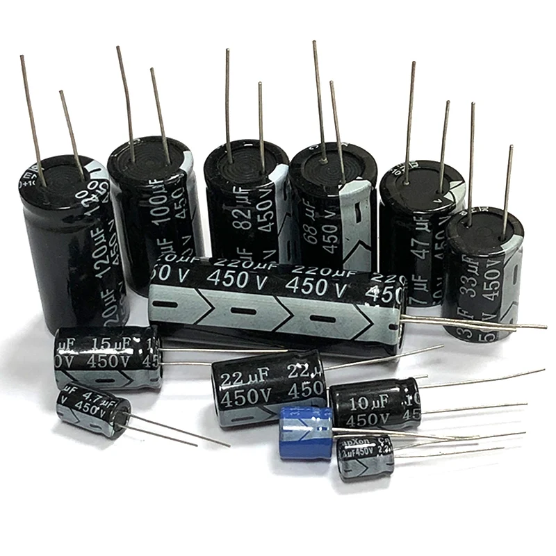 450V 2.2uf 3.3uf 4.7uf 6.8uf 10uf 15uf 22uf 33uf 47uf 68uf 82uf 100uf 220uf Aluminum Electrolytic Capacitor 100v 200v 250v 400v