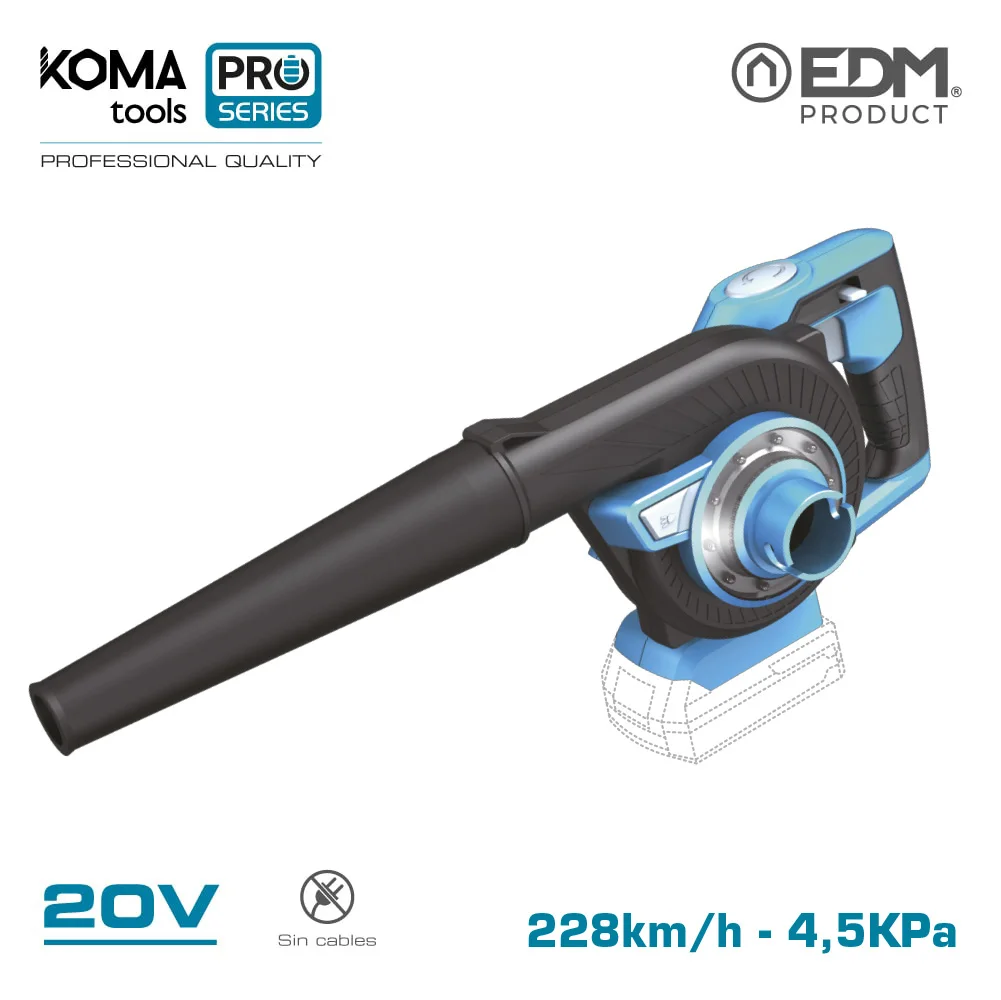 Vacuum blower 20V (without Battery and charger) Koma Tools Pro Series Battery EDM