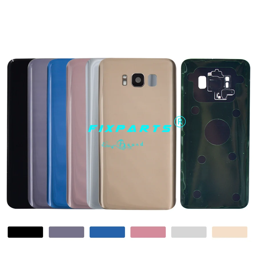 For SAMSUNG GALAXY S8 Back Glass Battery Cover Rear Door Housing Panel Case With Camera Lens Battery Cover For SAMSUNG S8 Plus