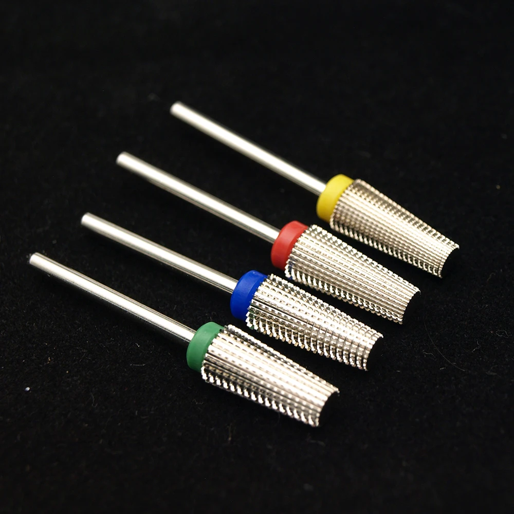 1Pc Silver 5-in-1 Multifunction Tungsten Carbide Nail Drill Bit for Left Right Hand Use Manicure Pedicure Electric File