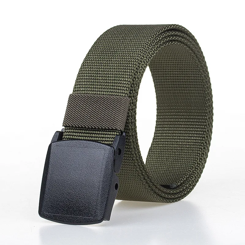 

Men's Casual Canvas Belt Environmental Protection Quick release Men Fashion Nylon plastic Steel Safety Check Buckle Belt