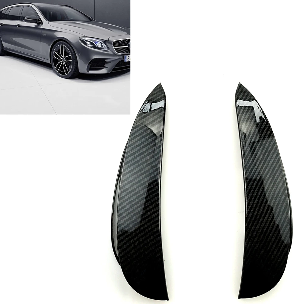 

For Mercedes Benz W213 C238 E Class E200L E300L E43 E53 AMG 2016-2019 Front Bumper Intake Hood Side Air Vent Cover Canards Trim