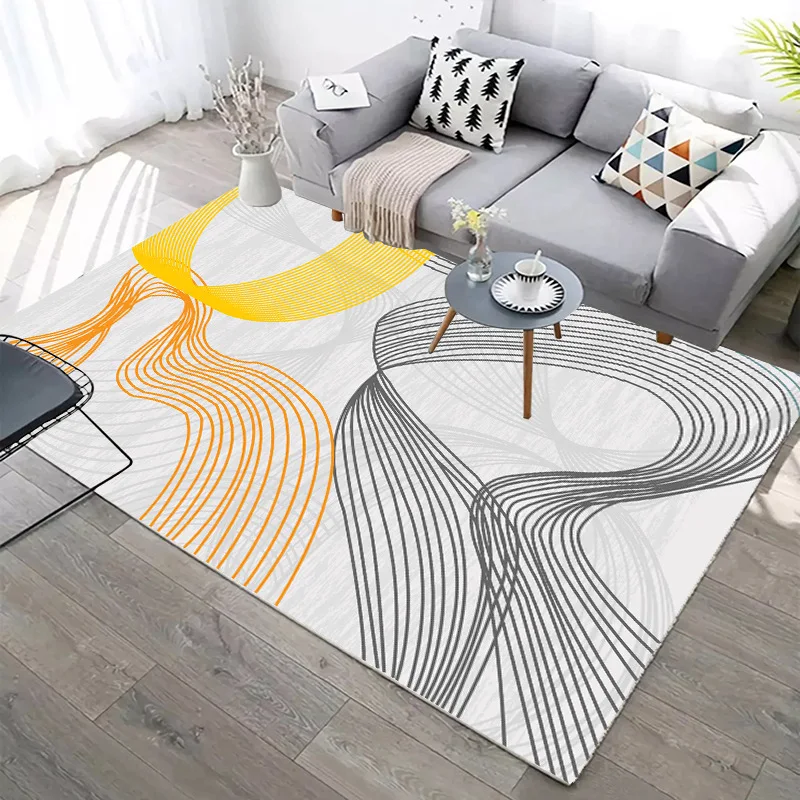 

Bohemia Style Grey Series Carpets For Living Room Bedroom Area Rugs Modern Home Geometric 3D Printed Floor Rug Children Play Mat