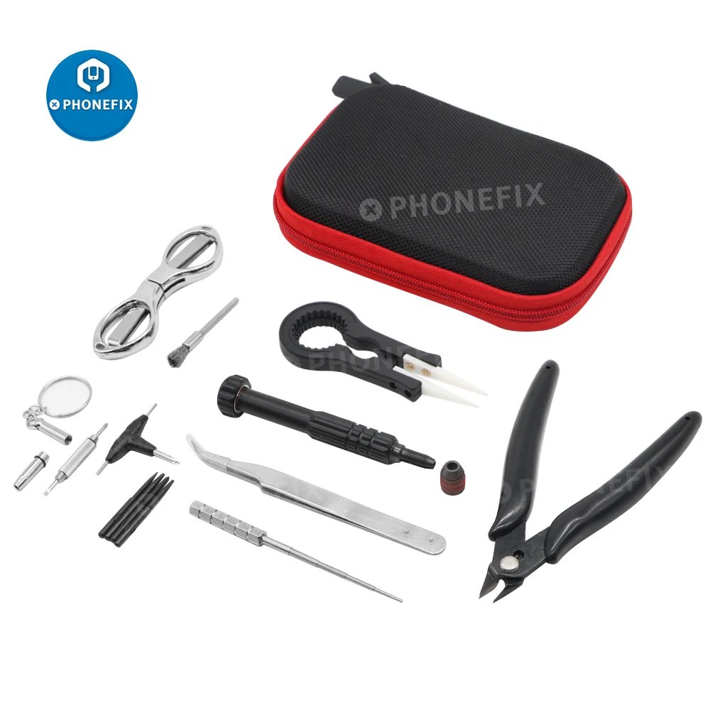 Vape kit di strumenti master fai-da-te con sigaretta filo di cotone organico bobina Jig avvolgimento pinzette in ceramica pinze per Accesso sigaretta elettronica RDA