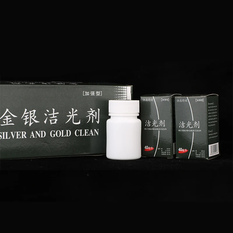 40ML Gold And Silver Jewelry Cleaner Silverware Clean Detergent Limpiador De Plata 925 Liquido The Pink Stuff Cleaning Paste