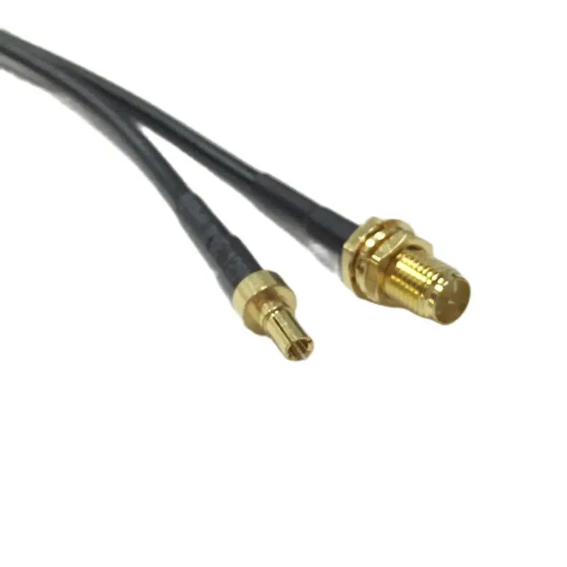 

New Antenna Wire RP-SMA Female Jack Nut To CRC9 Male Plug RG174 Cable 20CM 8inch