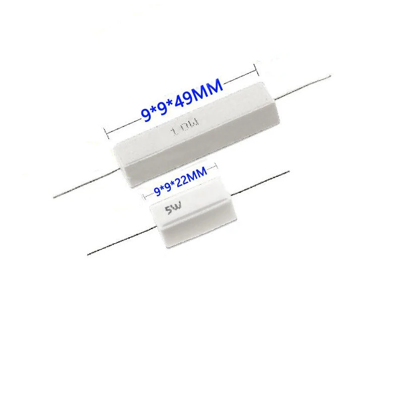 10pcs 5W 10W BPR56 ceramic resistors 0.1 ~ 10k ohm 0.33R 1R 10R 100R 0.22 0.33 1 10 100 1K 10K Cement resistence ohms