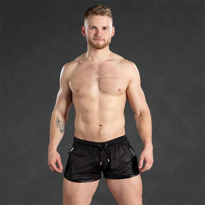 Mens Gym Fitness Shorts Bodybuilding Running sports Jogging Workout Male 2023 Summer Cool Breathable Mesh men Shorts Sweatpants