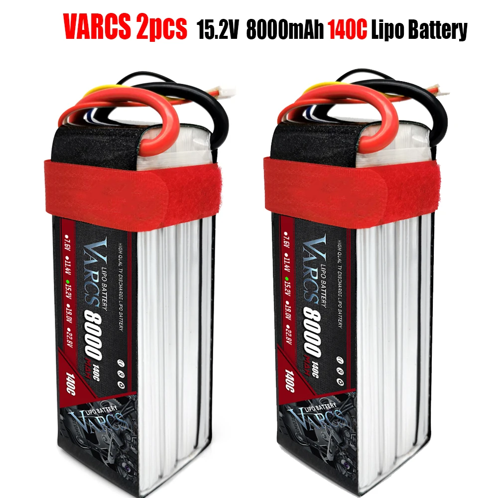 VARCS Battery Lipo 2S 3S 4S 8000mAh 140C 280Cwith XT60 EC5 TRX T/DEANS XT90 XT150 Plug for RC 1/8 Buggy Truck Off-Road Car