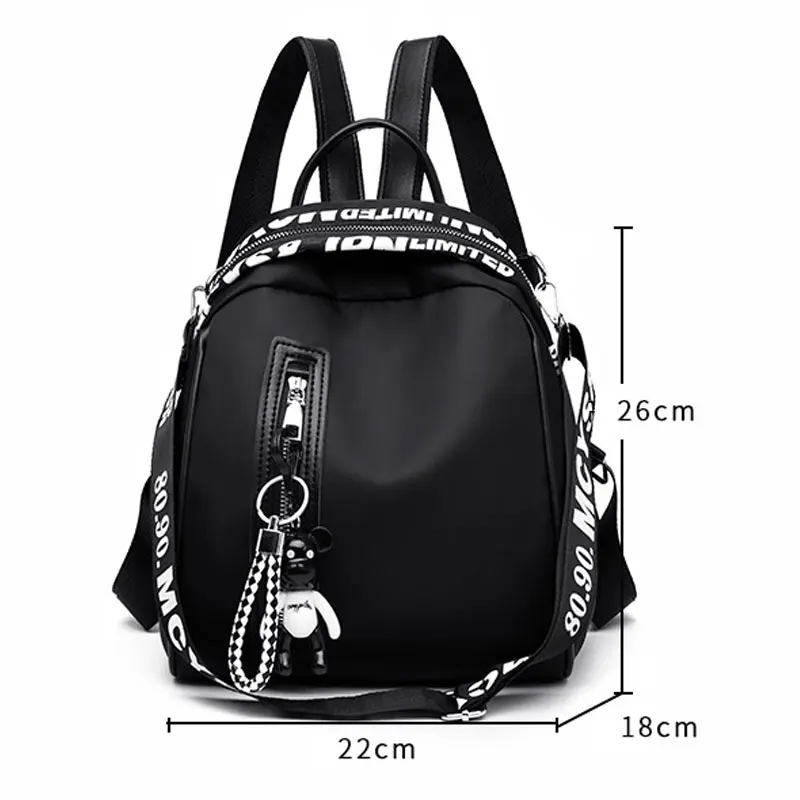 Women\'s Fashion Backpack Solid Color Oxford Cloth College Wind School Bag Travel Trend Shoulder Bag