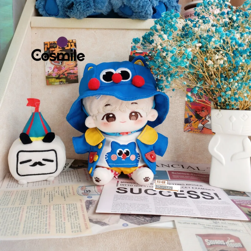 

Cosmile Original Hand-Made Cat Costume Outfits For 15cm 20cm Doll Toy Blue Clothes Clothing Hat Suit Cosplay C XG