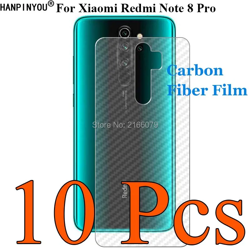 10 Pcs/Lot For Xiaomi Redmi Note 8 Note8 Pro 8Pro 3D Ultra Thin Transparent Carbon Fiber Back Film Skin Screen Protector Sticker