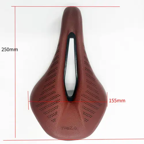 Imagen 2 del producto Asiento de bicicleta nuevo, sillines de bicicleta de montaña y carretera, PU, Retro, marrón, ultraligero, transpirable, cómodo cojín para asiento, piezas de sillín de carreras