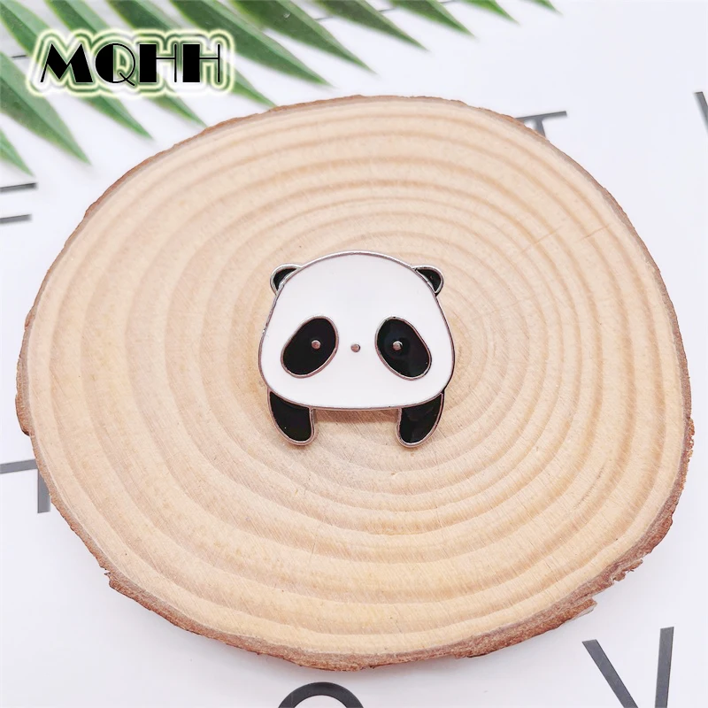 Cartoon Cute Animals Panda Enamel Pins Fun Red Panda Avatar Alloy Brooch Badge Clothes Accessories Sweet Jewelry Gifts