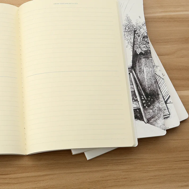 1pcs Fashion Vintage 16K Notepad Creative Hand Painted 36 Sheets B5 Notebook For Student Daily Meomos Plan Notepad