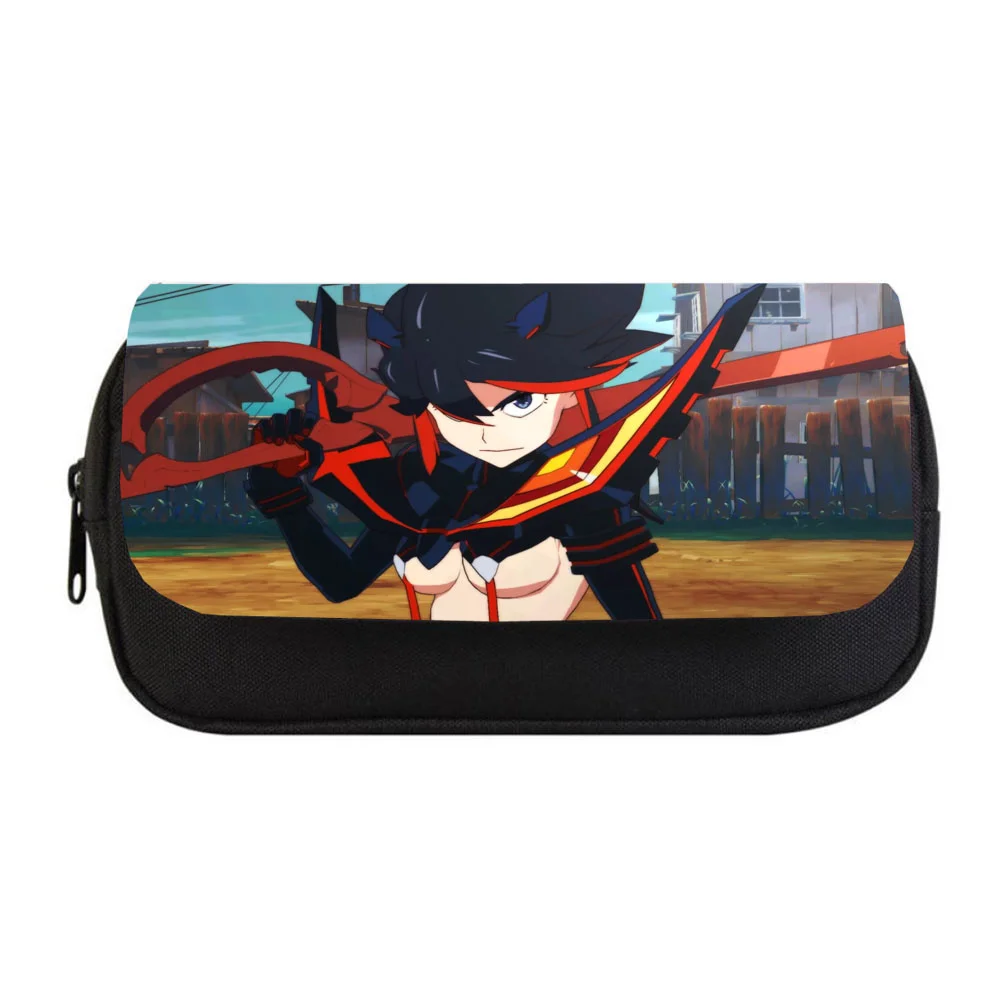 

Student Pencil case Anime KILL la KILL Pencil bag Women Makeup Bag Child boys girls Pencil Case Double Zipper pencil Bag