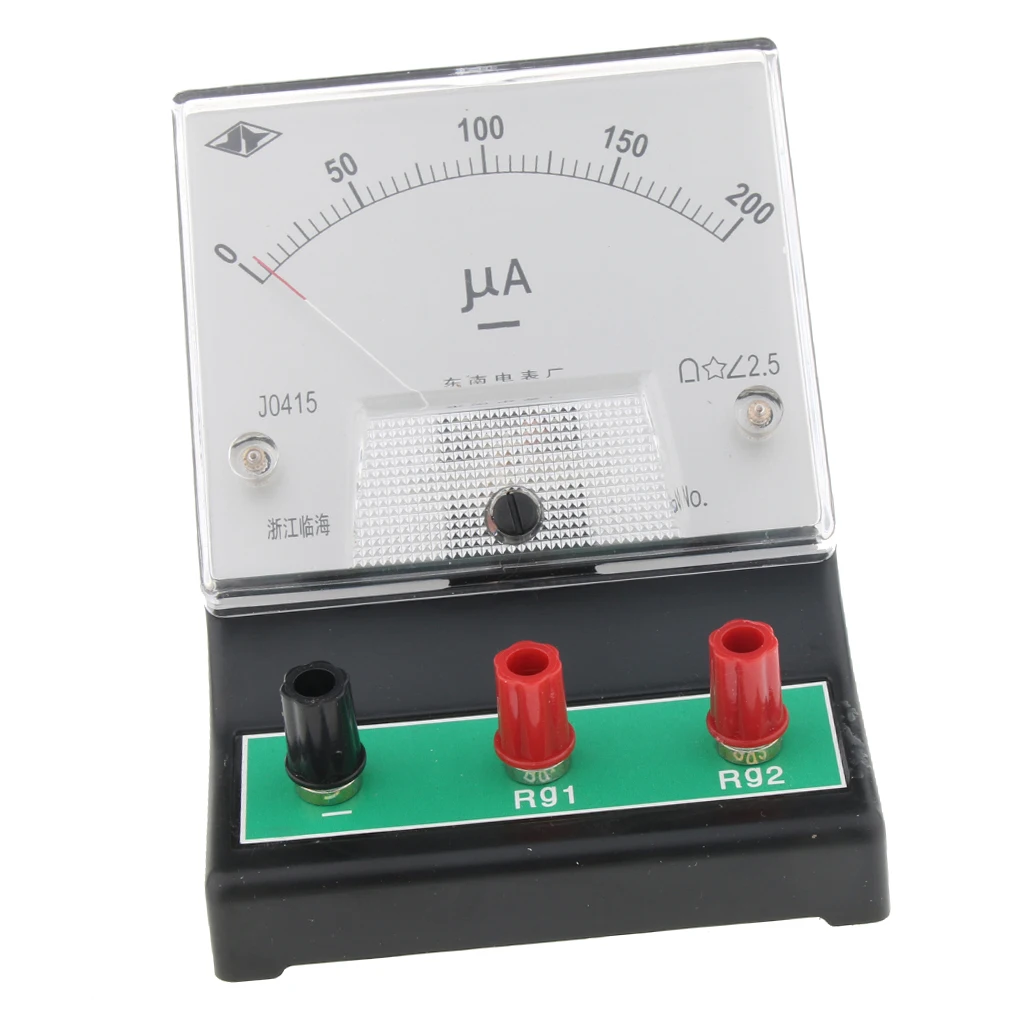 Microampere Ammeter DC Current Meter, 0 - 200 microamp, 2.5 uA resolution.