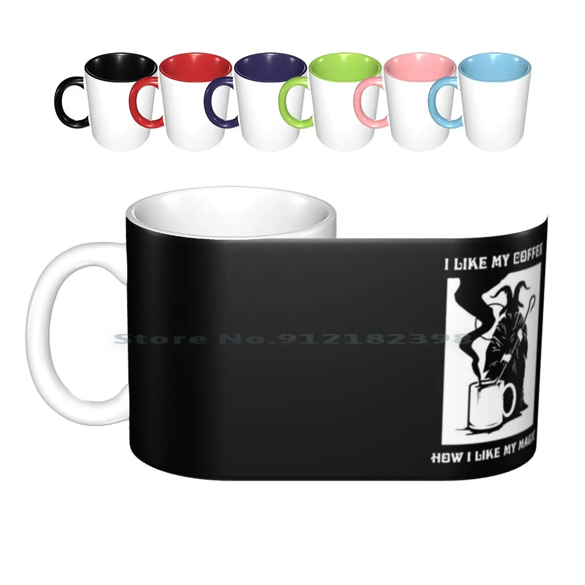 I Like My Coffee-Black Ceramic Mugs Coffee Cups Milk Tea Mug Like My Coffee Black Wicca Wizard Fantasy Goth Gothic Death Metal