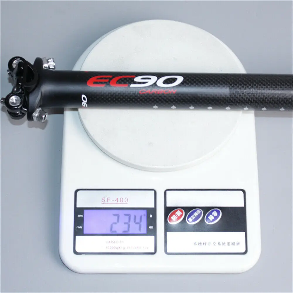 EC90 Carbon Fiber Seatpost Ultralight  27.2/30.8/31.6mm Road Mountain Bike Seat Post 350mm 400mm Bicycle Seat Tube Bike Part