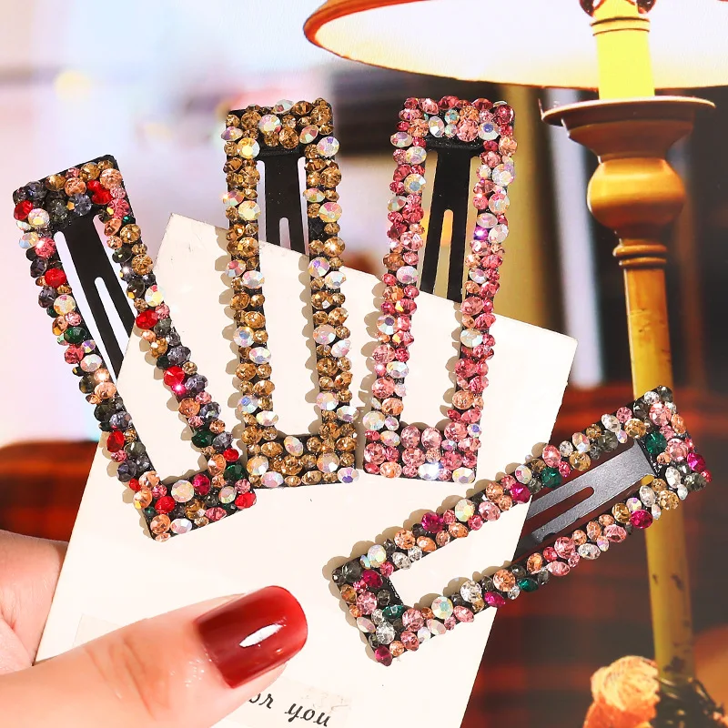 New Popular Shiny Rhinestone Elegant BB Clip Hairpin Women Girls Hair Clip Pin Barrettes Accessories Hairclip Hairgrip Headdress