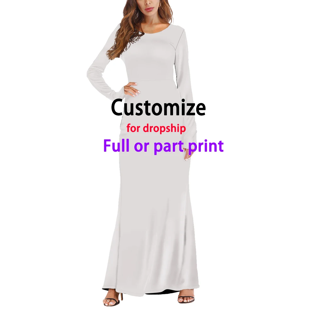 

WHEREISART 3D Custom Picture Your Own Women Long Dresses DIY Clothing Summer Fashion Ladies Party 1moq Dropshipping