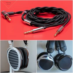 Zrównoważony kabel Audio Hifi dla Hifiman HE1000se HE400 HE400i HE400se słuchawki 2.5 4.4mm Trrs podwójne wtyczki 3.5mm 6.35mm 4Pin XLR