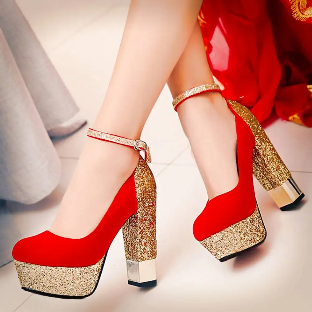 SARAIRIS 2020 New Top Quality Large Size 32-43 Bling Upper Pumps Shoes Women High Heels Sexy Party Wedding Bride Shoes Woman