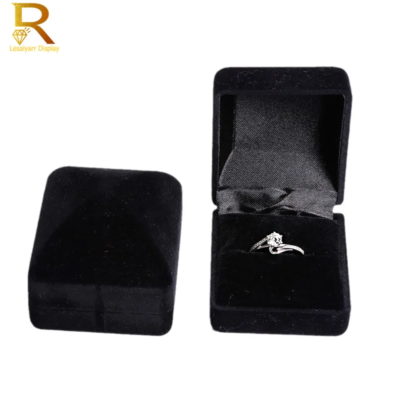 Großhandel Samt Schmuck Ohrring Ring Display Lagerung Organizer Hochzeit Ring Fall Halter 9 Farbe Geschenk boxen Schmuck Organizer