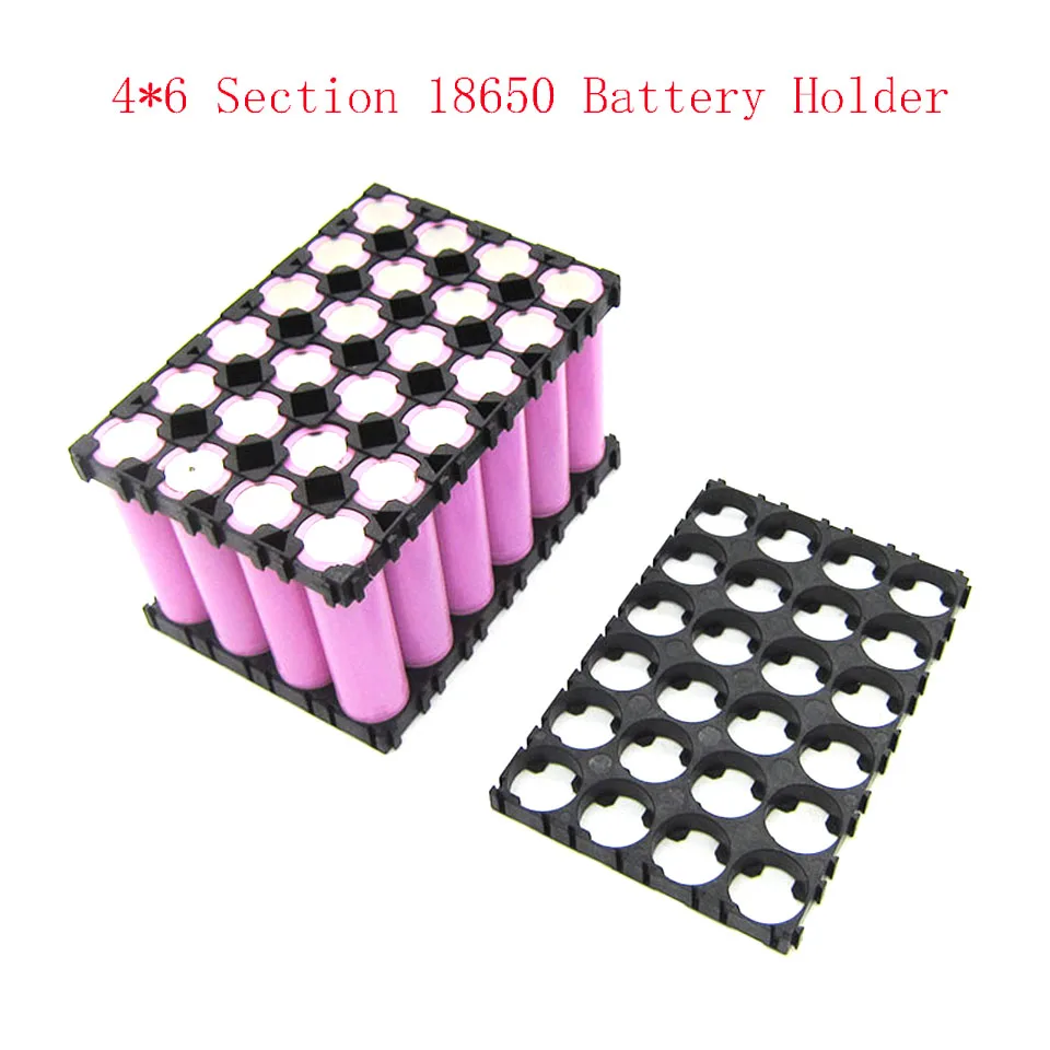 2 Pcs 18650 Battery Bracket 4*6 Cell 18650 Batteries Spacer Radiating Shell Plastic Heat 18650 Holder Bracket