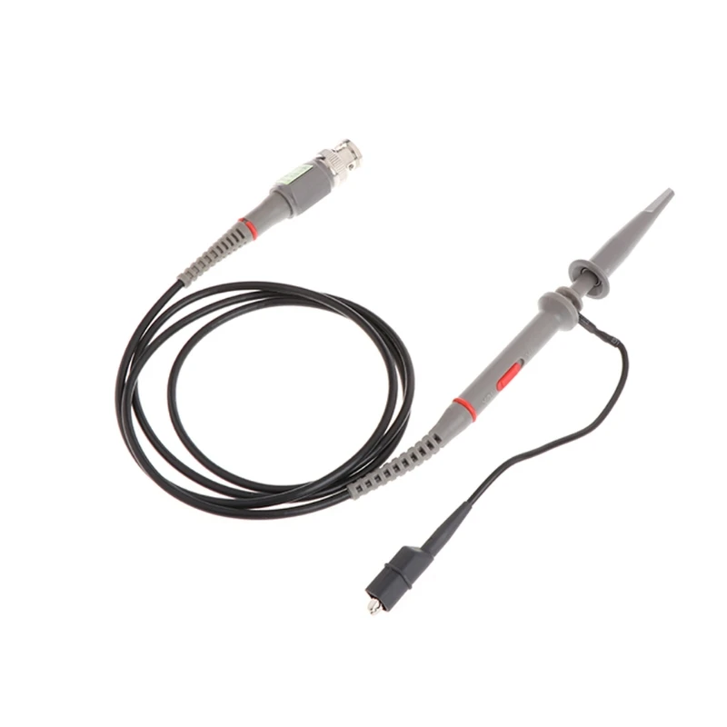 1X 10X P6100 100MHz High Precision Oscilloscope Probe Alligator Test Clip with Adjustable Attenuation Rate