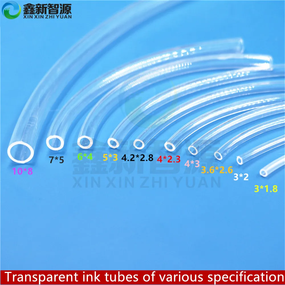 5 متر الحبر أنبوب ل ميماكي jv33 رولاند RS-640 Mutoh ايكو سلوفنت الطابعة المثبط خرطوم DX4 DX5 DX7 رأس الطباعة 3*2 مللي متر 4*3 مللي متر الحبر الأنابيب #1