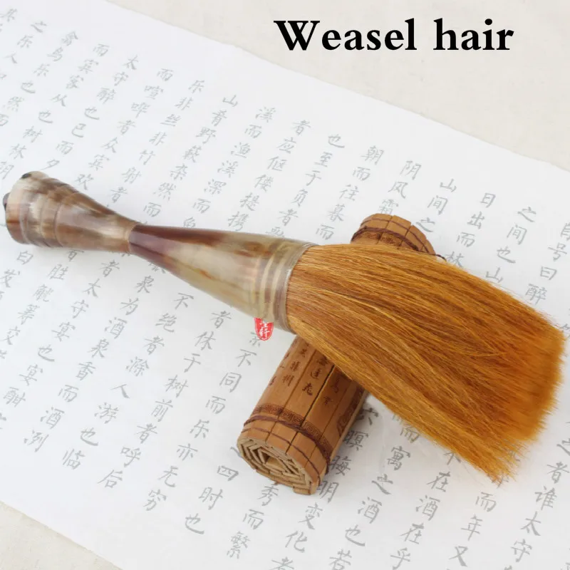 Oversized Chinese Calligraphy Pen Hopper Shaped Caligraphy BrushesTinta China Painting Couplets Weasel Woolen Hair Writing Brush