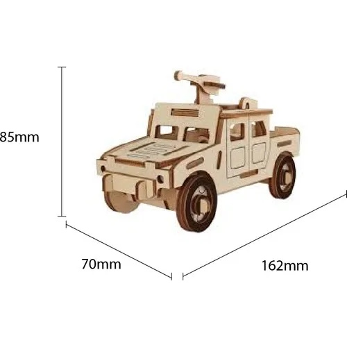 Circle Toys 3D Wood Military Vehicle Model Ships