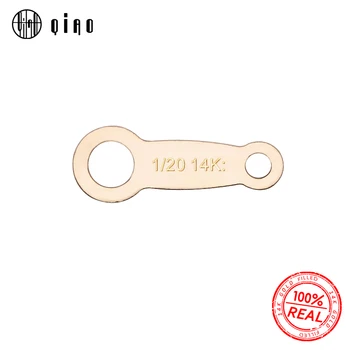 14K 골드 충전 익스텐더 체인 커넥터, DIY 쥬얼리 제작 액세서리, 목걸이 참 부품, 엔드 체인, 7.8x2.7mm, 10 개 