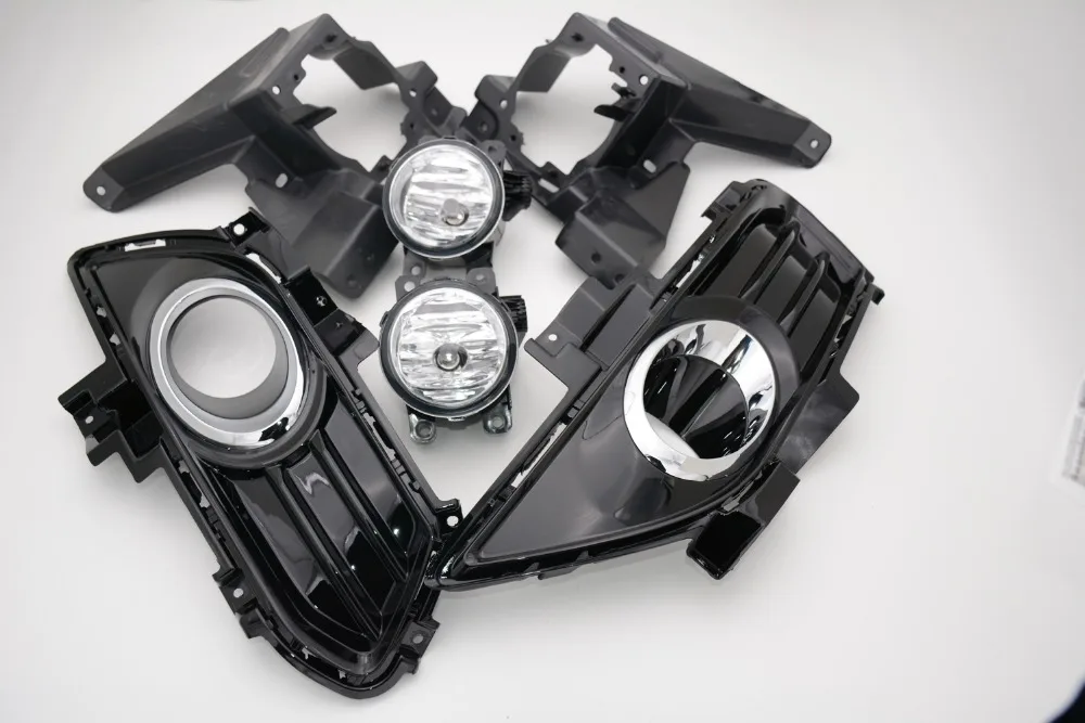 

Complete Set Fog Light Foglamp Kit + Bezel Covers + Brackets with Halogen Bulbs for Ford FUSION/MONDEO 2013-2016