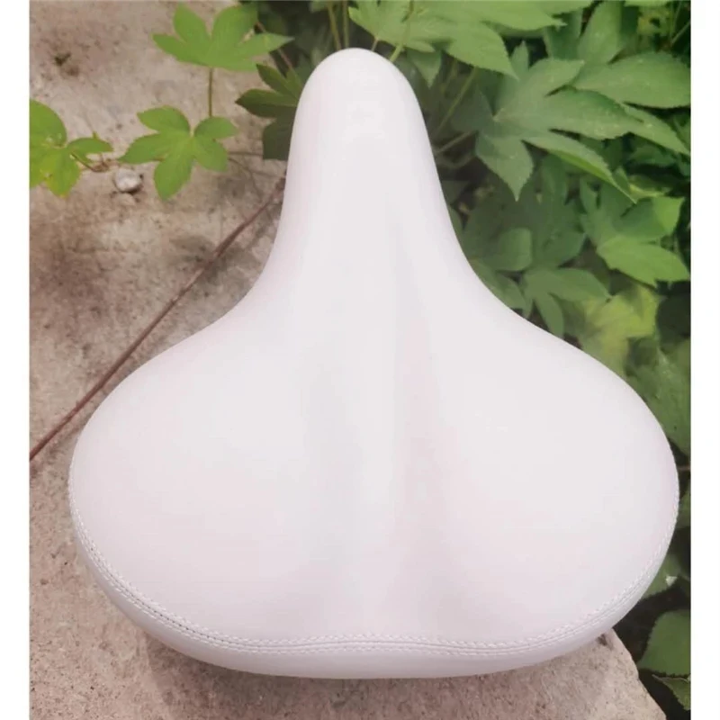 Bicycle Saddle White Color With Spring For City Bike Daily Commuting Cycling Parts