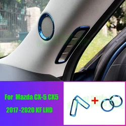 For Mazda CX-5 CX5 2020 2019 2018 2017 speaker Sound ring Trim Cover stainless steel decoration interior mouldings accessories