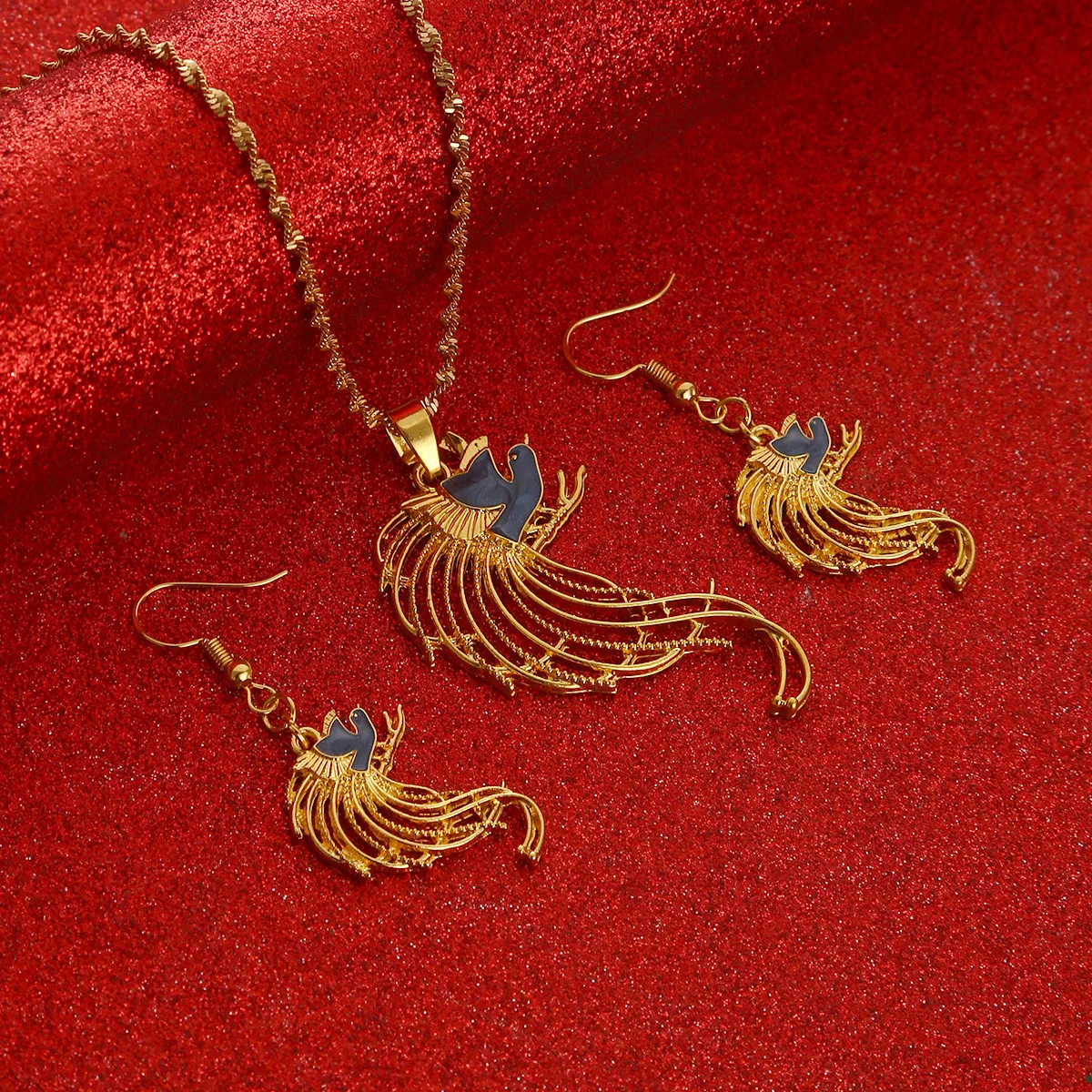 Bird Necklace Earrings Set for - огляд і ціна Women Fashion Png