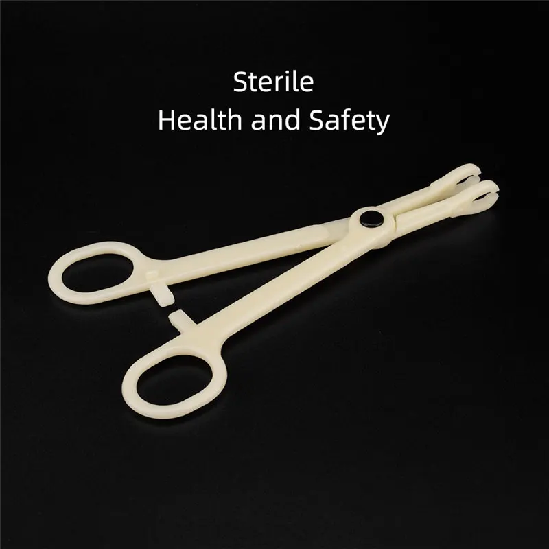 1PC Disposable Sterile Slotted Round Navel Forceps Clamp Triangle Open Plier Ear Nose Piercing Tools Tattoo Piercing Supply