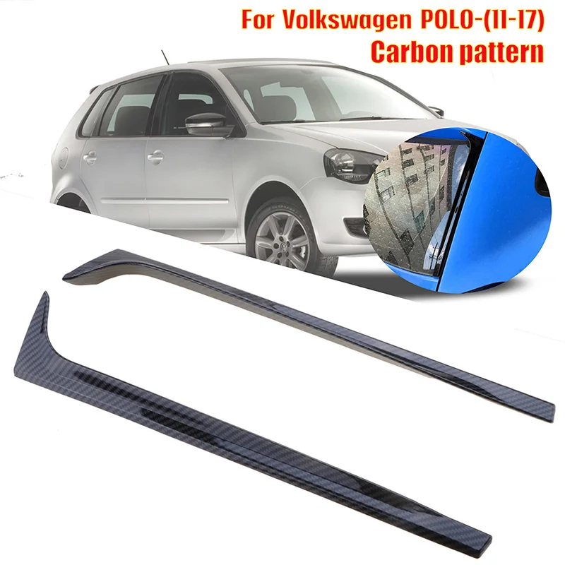 Rear Window Side Spoiler Canards Splitter Fit For VW Polo MK5 6R 6C 2011 2012 2013 2014 2015 2016 2017 Sticker Car Accessories